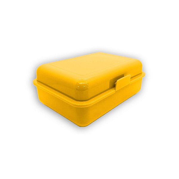 Caixinha Lembrancinha Plástica Amarela 18cm x 7cm - 1 unidade - Rizzo Embalagens