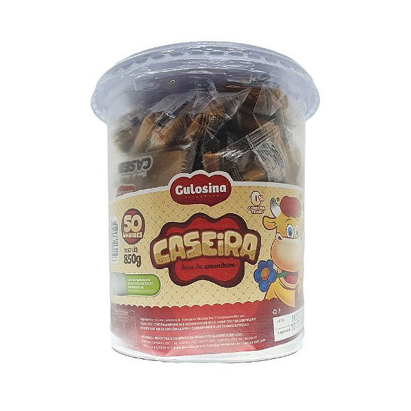Doce de Amendoim Caseira (com pedacinhos de amendoim) 17g - 50 unidades - Gulosina - Rizzo