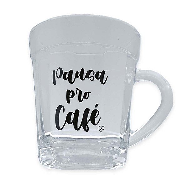Xícara Café Expresso Americano Decorada - 90ml - Pausa Pro Café - 1 unidade - Allmix - Rizzo