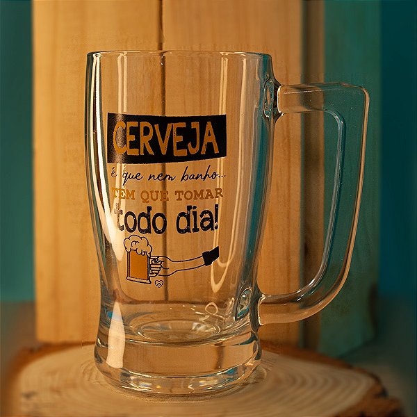 Caneca de Cerveja Happy Beer - 340ml - Todo Dia! - 1 unidade - Allmix - Rizzo