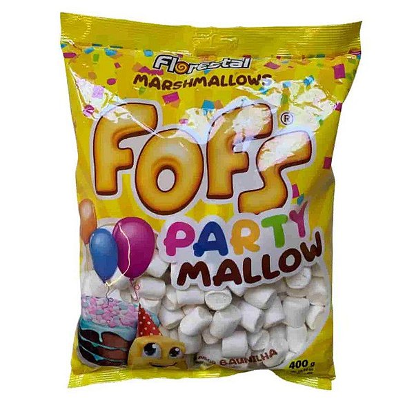 Mini Marshmallow Branco Fofs 400g - Party Mallow - Sabor Baunilha - 1 unidade - Florestal - Rizzo