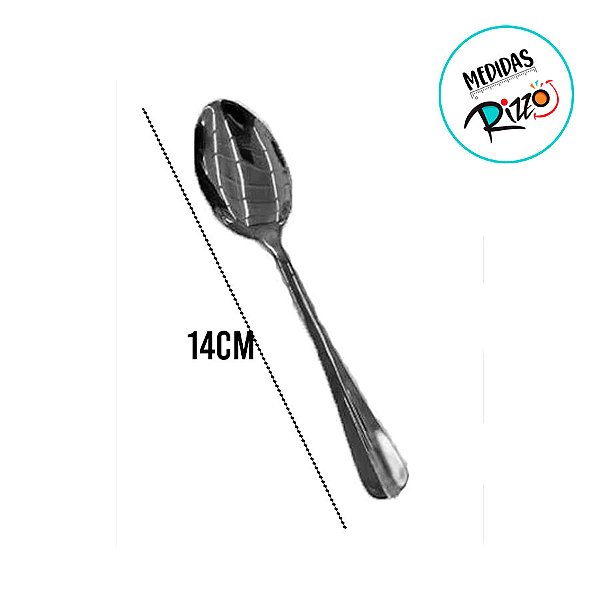 Colher de Plástico Sobremesa Metalizada Bronze - 14cm - 8 Unidades - Cromus - Rizzo