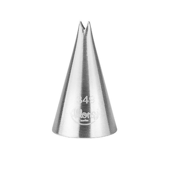 Bicos Para Confeitar - Folha - Aço Inox - Nº349  - 1 unidade - Cromus Linha Profissional Allonsy - Rizzo