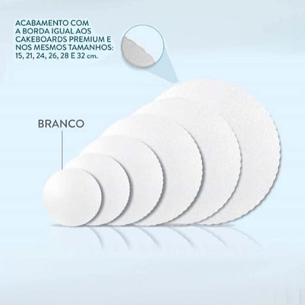 Disco Laminado Branco - 28 Cm - 1 unidade - Ultrafest - Rizzo Embalagens