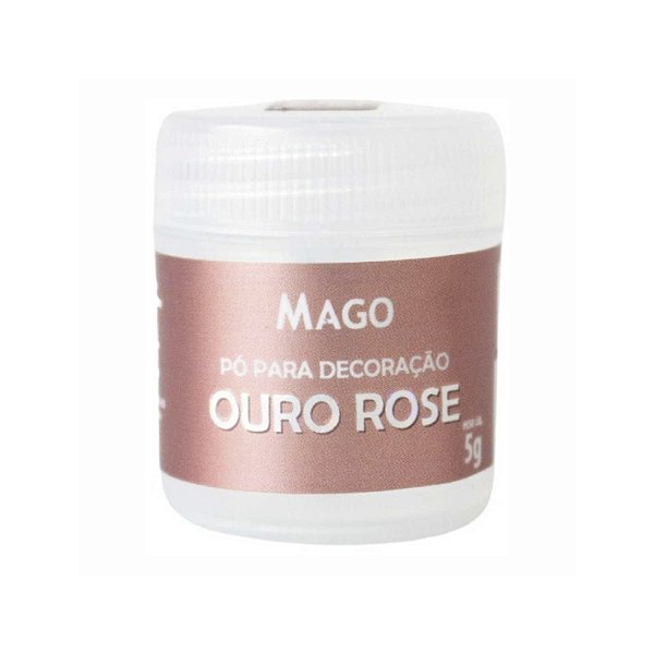 Pó para Decoração Ouro Rose 5g - 1 Unidade - Mago - Rizzo