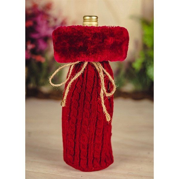 Enfeite Para Garrafa - Ruby - 33 x 16cm - Cod.BT1031 - 1 unidade - Rizzo Embalagens