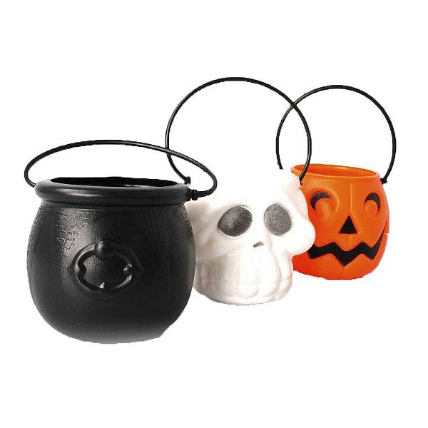 Kit Mini Baldes Halloween Kids - 3 Unidade - Rizzo Embalagens