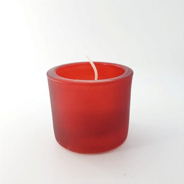 Vela Aromática - Vanilla (Baunilha) - Vermelha Redonda - 1 Unidade - Cromus Natal - Rizzo
