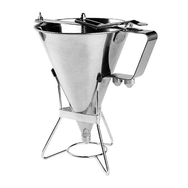Funil Dosador Com Suporte - 03 Bicos - 17,5x17,5x22,5Cm - 1 unidade - Cromus Linha Profissional Allonsy - Rizzo