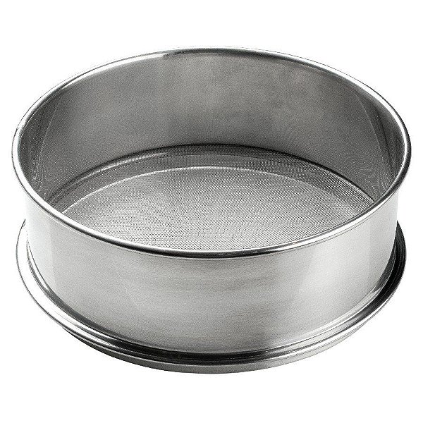 Peneira Trama Fina - Aço inox - 20x20x7Cm  - 1 unidades - Cromus Linha Profissional Allonsy - Rizzo