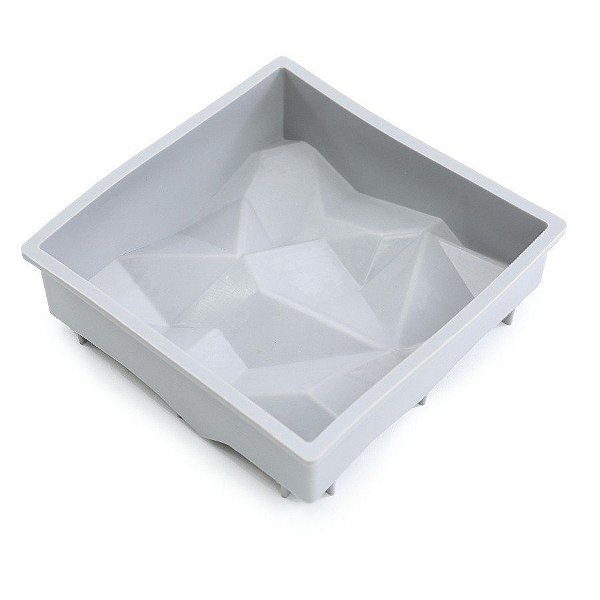 Forma De Silicone - 16,1x16,1x5,2Cm - Quad Montanha Gelo  - 1 unidade - Cromus Linha Profissional Allonsy - Rizzo