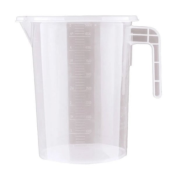 Copo Medidor C/Tampa 5L - Plástico  - 1 unidades - Cromus Linha Profissional Allonsy - Rizzo