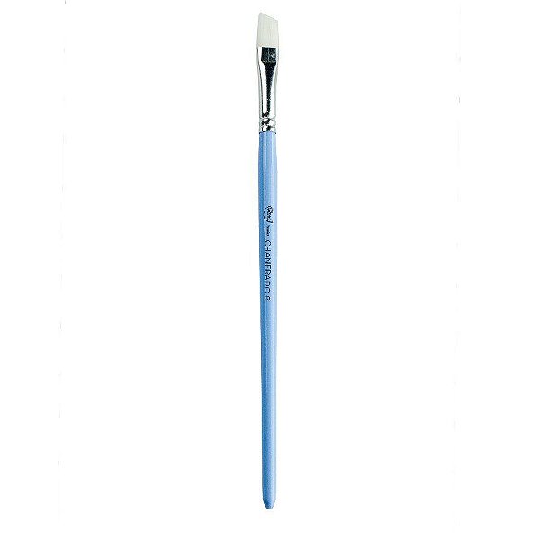 Pincel Artístico - N8 - Chanfrado Azul Ciano  - 1 unidade - Cromus Linha Profissional Allonsy - Rizzo
