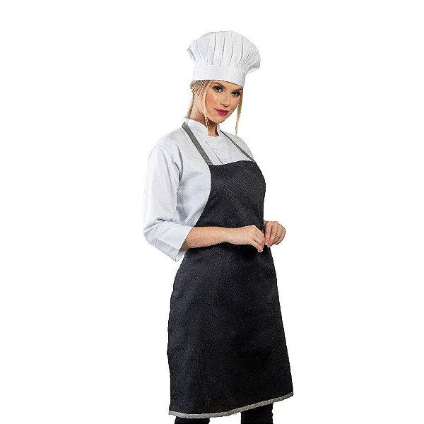 Uniforme Adulto Chapéu De Chef Unissex Branco 30x20Cm - 1 unidade - Cromus Linha Profissional Allonsy - Rizzo