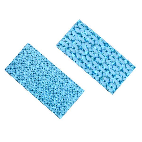 Carimbo Para Modelar Bolo - Mosaico - 7x14,2x0,3   - 2 unidades - Cromus Linha Profissional Allonsy - Rizzo