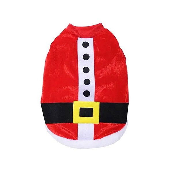 Roupa Pet - Noel Vermelho e Branco - 01 unidade - Cromus Natal - Rizzo