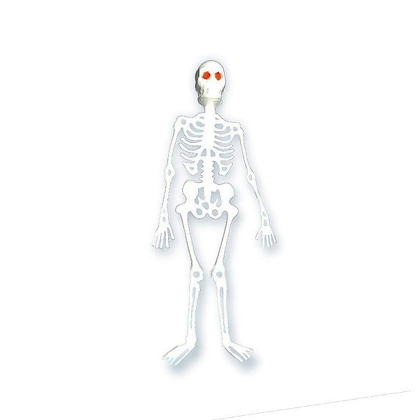 Esqueleto Branco - 8cm x 24,5cm - Halloween - Ref. 54 - 1 unidade - Rizzo