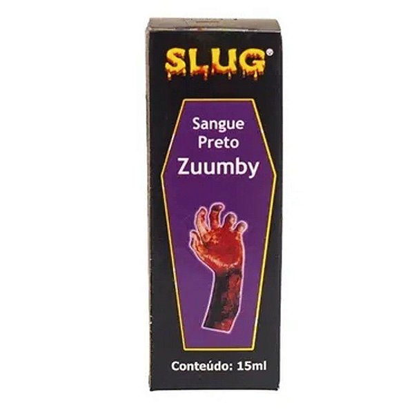 Sangue Preto Zuumby - 3cm x 8cm x 3cm - Halloween - 1 unidade - Slug - Rizzo