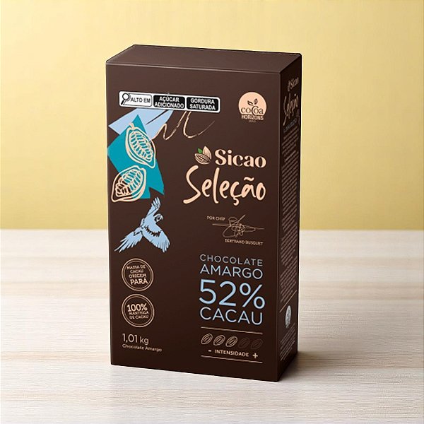 Chocolate Seleção Amargo 52% Cacau - 1,01 kg - 1 unidade - Sicao - Rizzo