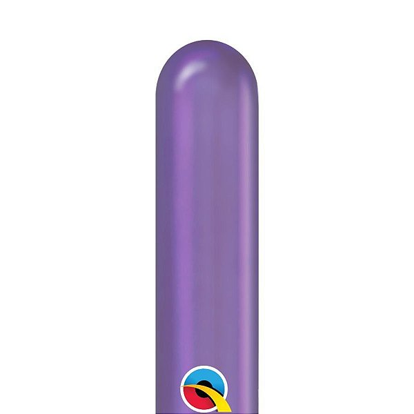Balão de Festa Canudo - Purple Chrome (Roxo) 260" - 100 unidades - Qualatex - Rizzo