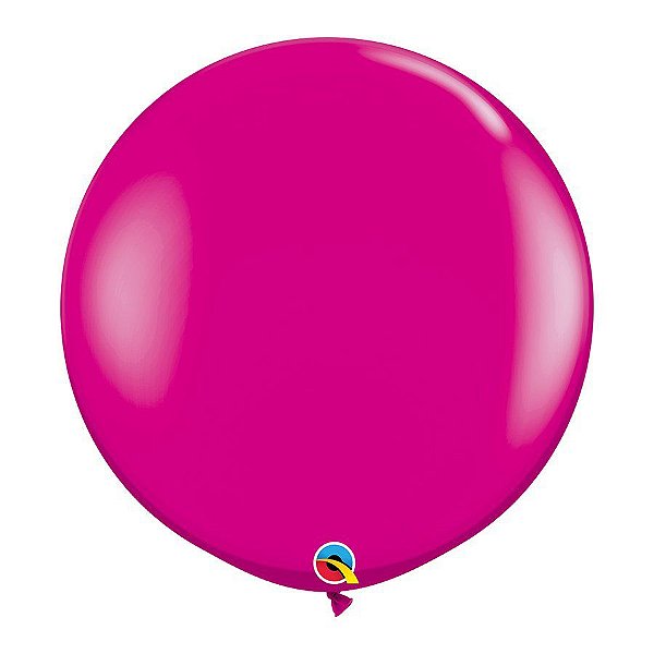 Balão Gigante de Festa em Látex 3ft (90 cm) - Wild Berry (Cereja Intenso) - 2 Unidades - Qualatex - Rizzo