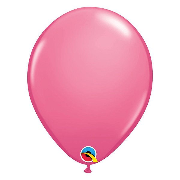 Balão de Festa Látex Liso Sólido - Rose (Rosa Mexicano) - Qualatex - Rizzo