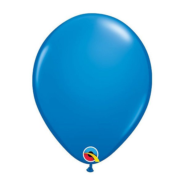 Balão de Festa Látex Liso Sólido - Dark Blue (Azul Escuro) - Qualatex - Rizzo