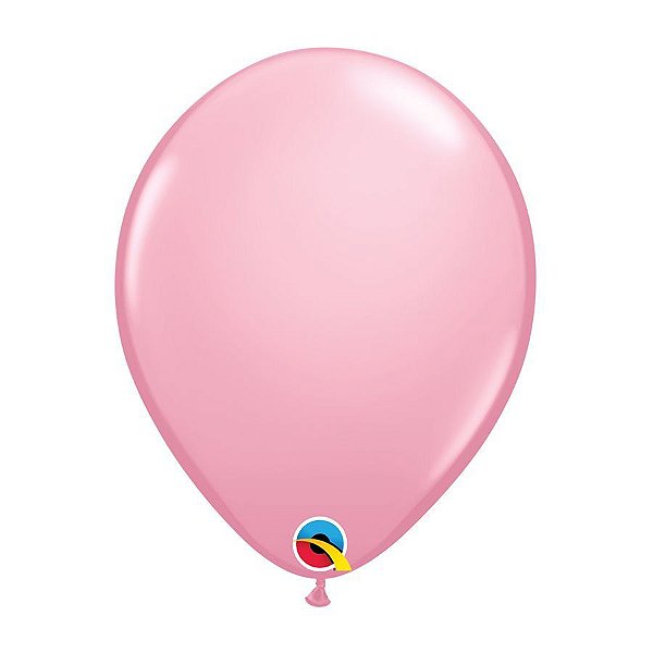 Balão de Festa Látex Liso Sólido - Pink (Rosa) - Qualatex - Rizzo