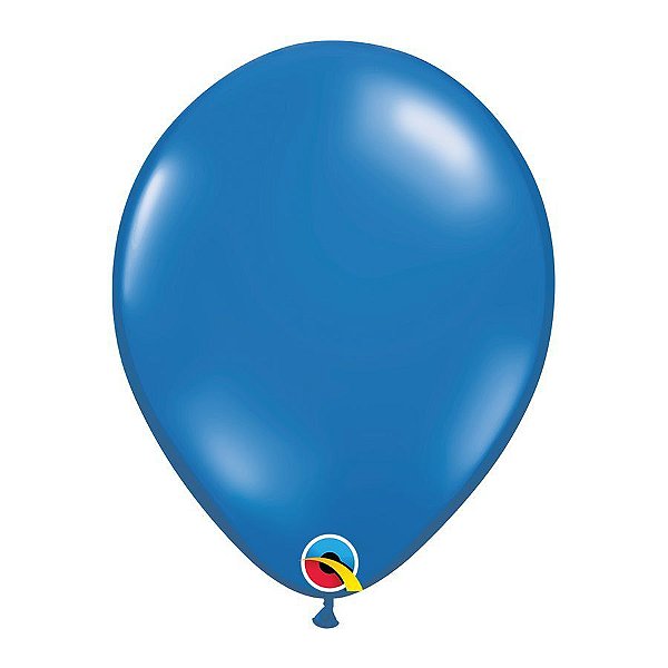 Balão de Festa Látex Liso Sólido - Sapphire Blue (Azul Safira) - Qualatex - Rizzo