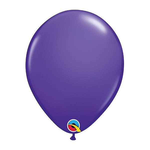 Balão de Festa Látex Liso Sólido - Purple Violet (Violeta Púrpura) - Qualatex - Rizzo