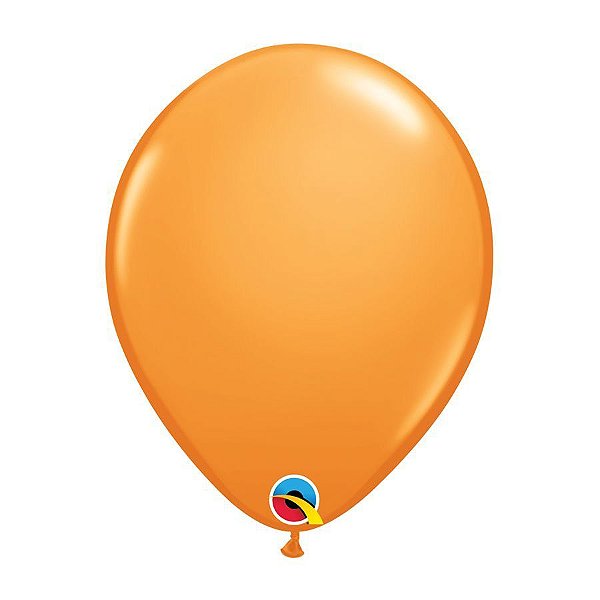 Balão de Festa Látex Liso Sólido - Orange (Laranja) - Qualatex - Rizzo