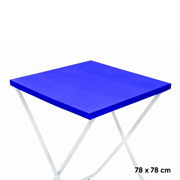 Toalha Plástica Cobre Manchas Perolizada - 78 x 78 cm - Azul Escuro - 10 unidades - CampFestas - Rizzo Embalagens