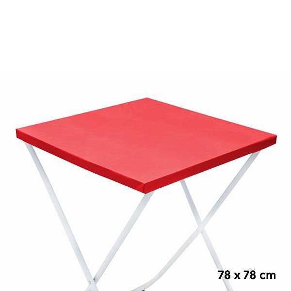 Toalha Plástica Cobre Manchas Perolizada - 78 x 78 cm - Vermelha - 10 unidades - CampFestas - Rizzo