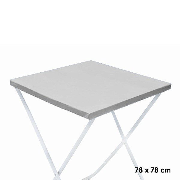 Toalha Plástica Cobre Manchas Perolizada - 78 x 78 cm - Prata - 10 unidades - CampFestas - Rizzo