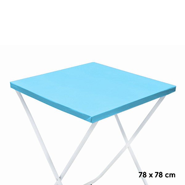 Toalha Plástica Cobre Manchas Perolizada - 78 x 78 cm - Azul Claro - 10 unidades - CampFestas - Rizzo