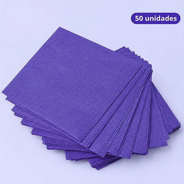 Guardanapo Crepado - 19,5x22,5cm - Roxo - 50 unidades - CampFestas - Rizzo