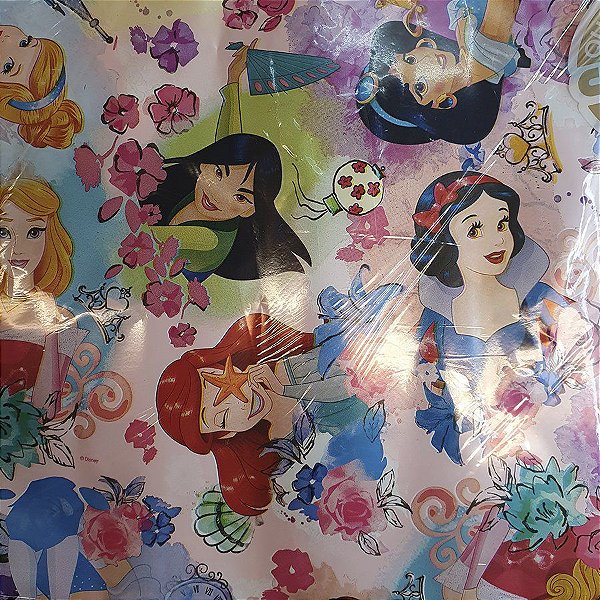 Saco para Presente Princesas da Disney Florido - 25 unidades - Cromus - Rizzo