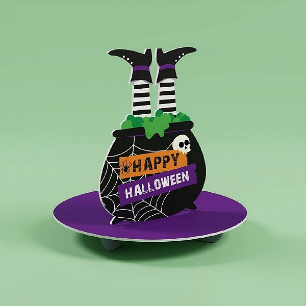 Suporte para Doces Caldeirão halloween - Scary Night - 1 unidade - Cromus - Rizzo