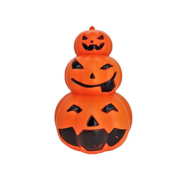 Enfeite de Halloween Jack O´Lantern - Trio de Abóboras c/ LED - 1 unidade - Cromus - Rizzo
