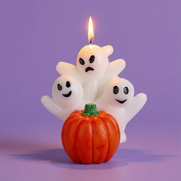 Vela Decorativa - Fantasmas Abóbora - 1 unidade - Rizzo
