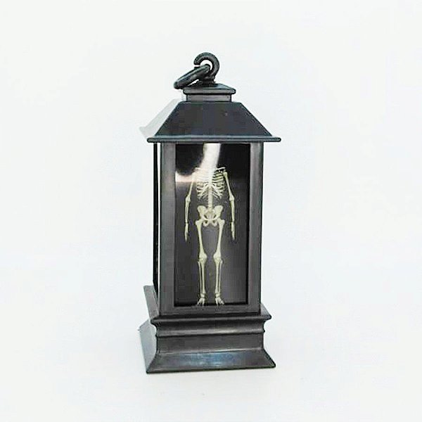 Lampião Halloween - Caveira - Noite Escura - Led Decorativo - 1 unidade - Rizzo
