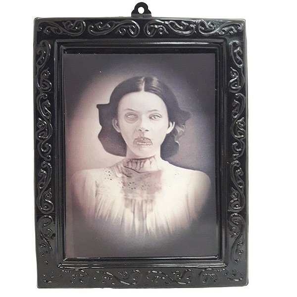 Quadro Holográfico - Zumbi - Festa Halloween - 1 unidade - Rizzo