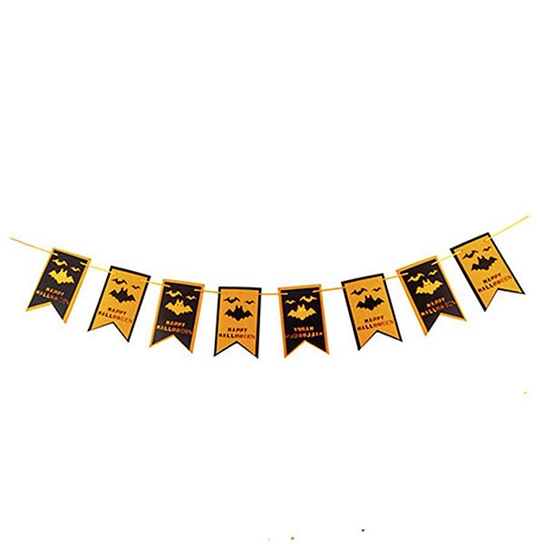 Bandeiras Happy - Halloween - Morcego - 6 unidades - Rizzo