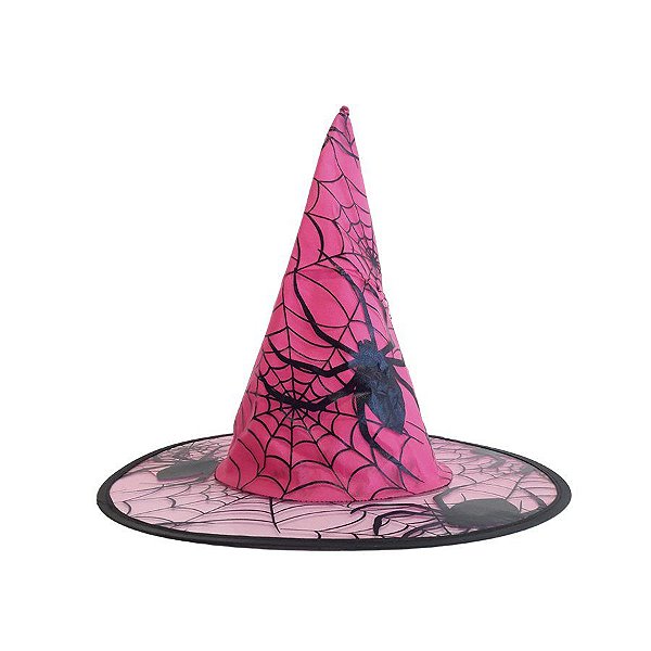 Chapéu Bruxa - Festa Halloween - Rosa - 1 unidade - Rizzo