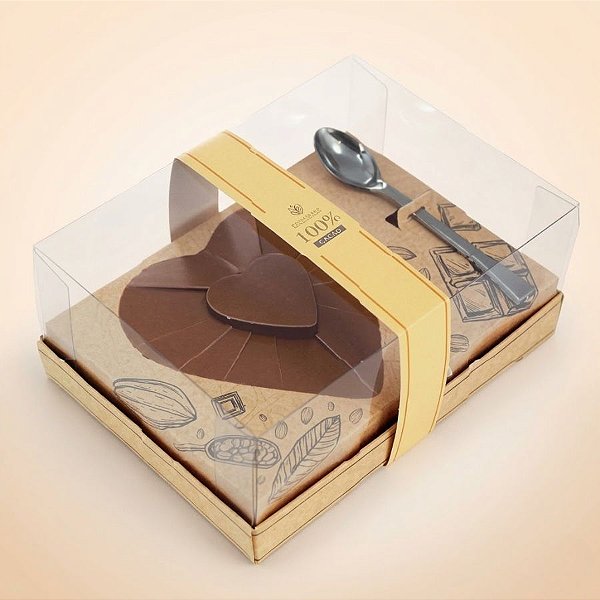 Caixa Ovo de Colher de 250g - Classic Coração - Cód 2995 - 5 unidades - Ideia Embalagens - Rizzo