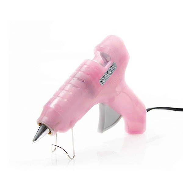 Pistola para Cola Quente - Grande - Rosa - 17W - 1 unidade - Rizzo