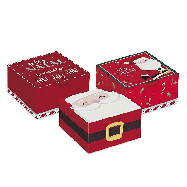 Caixa Para Brigadeiros - Nicolau - Cromus Natal - 10 unidades - Rizzo
