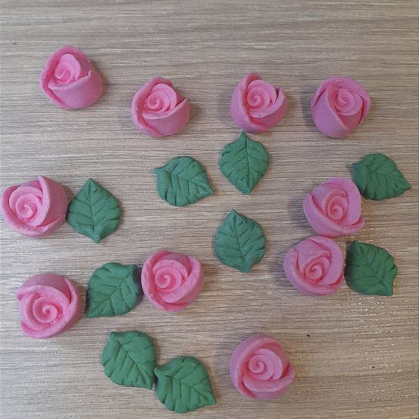 Confeitos de Açúcar - Rosas Medias - 1,2 x 1 cm - 19 unidades - Rizzo