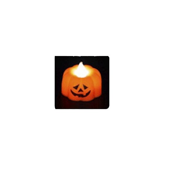 Vela de Halloween em Abóbora e Led - "Abóbora Sorrindo" - 1 unidade - Silver Festas - Rizzo Embalagens
