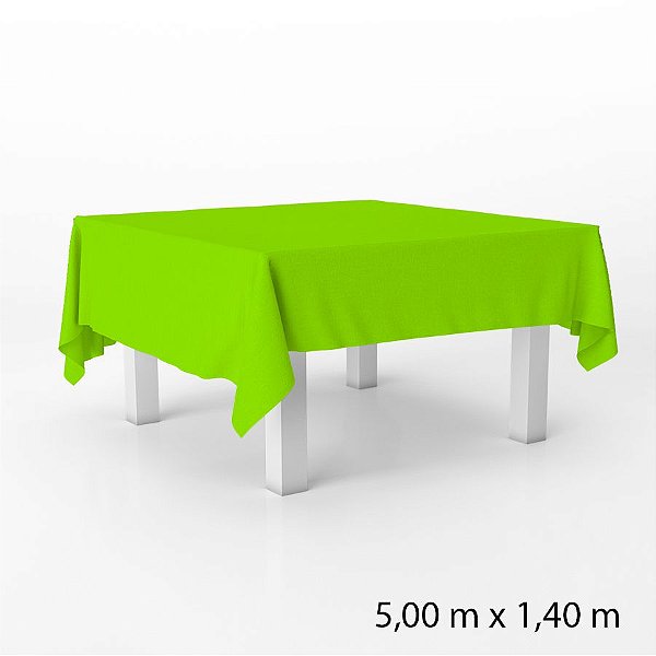 Toalha de Mesa Retangular em TNT - 140 x 500 cm - Verde Limão - 1 unidade - Best Fest - Rizzo
